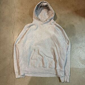 Gray Pullover Hoodie with Kangaroo Pocket and Soft Fabric